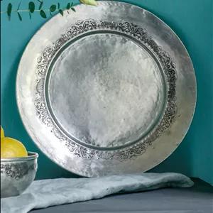 بشقاب مسی قلمکاری هزار نقش 