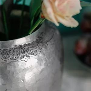 گلدان مسی قلمکاری هزار نقش