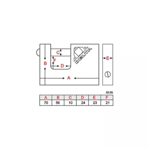 قفل کتابی 9 میلی متری روکش دار B-10090 دلتا - Delta