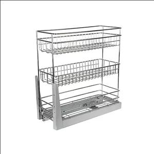 سبد جا بطری و حبوبات ریل کف 3 طبقه آذین - Azin