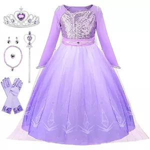 لباس پرنسس السا بنفش برند Modernita