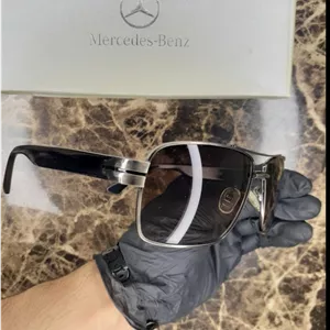 عینک آفتابی مردانه مرسدس بنز اصل - فریم نقره‌ای لوکس با لنز گرادیانMercedes-Benz Men's Sunglasses s