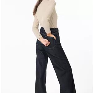 شلوار جین بگی آبی خام‌شور 300014321