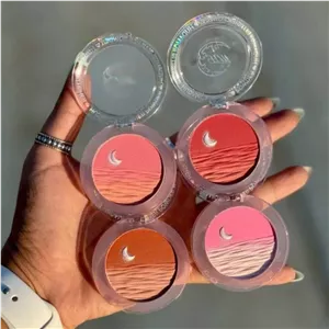 رژگونه پودری طرح ماه هدی موجی Huda Moji با بافت مخملی