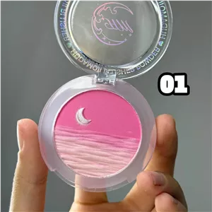 رژگونه پودری طرح ماه هدی موجی Huda Moji با بافت مخملی