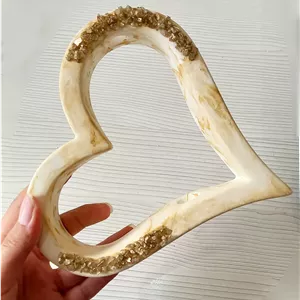 گلدان دیواری سنگی نگین دار، گلجا دیواری قلب