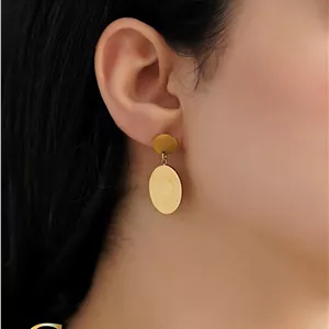گوشواره آویز سکه الیزابت | کد 385