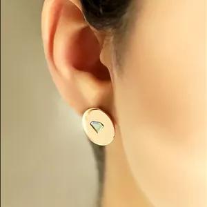 گوشواره دایره نگین الماسی ژوپینگ‌ اورجینال