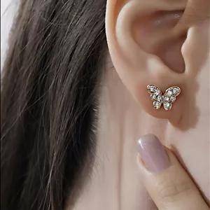 گوشواره پروانه نگینی فانتزی ژوپینگ | کد 461