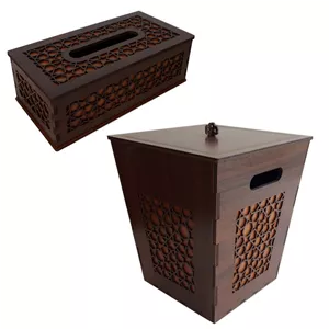 ست سطل و جای دستمال کاغذی مدل مهسان کد 12 کن مدل 406689