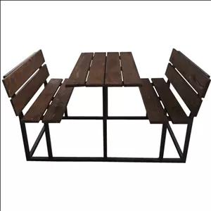 نیمکت مدل چوب و فلز کن مدل 404574