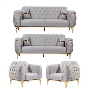 مبل راحتی 8 نفره مدل الیکا با روکش پارچه و پایه فلز، دارای 4 عدد کوسن کن مدل 404253