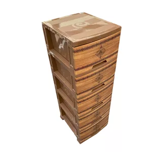 فایل کشویی رزگلد مدل چوب منبت 5 طبقه L 3751 کن مدل 407119
