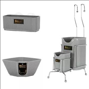 جاقاشقی بازن مدل گرافیک به همراه جااسکاچی وصافی سینک کن مدل 409089