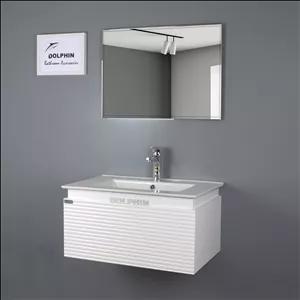ست کابینت و روشویی دلفین مدل W-7246-bmb به همراه آینه کن مدل 408306