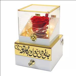 گل رز جاودان مدل موزیکال کوکی طرح جانی و دلی کن مدل 405446