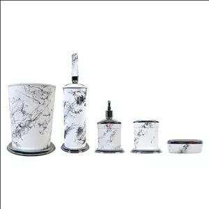 ست سرویس بهداشتی 5 پارچه نگین مدل ایفل کد WH-CR کن مدل 407453