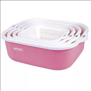 ست آبکش و لگن 8 پارچه لیمون مدل AT116 کن مدل 409709