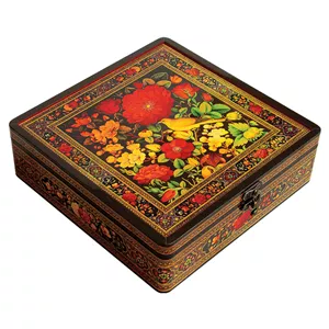 گز مظفری لقمه بیدمشکی ۴۰ درصد پسته ۴۰۰ گرمی جعبه چوبی گل و مرغ