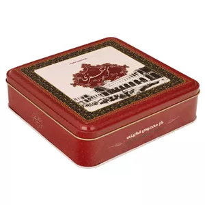 گز مظفری لقمه انگبینی ۴۰ درصد پسته ۴۰۰ گرمی جعبه فلزی