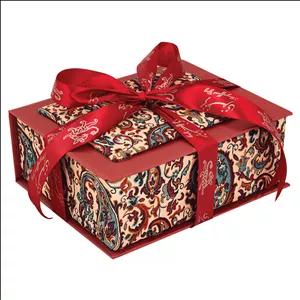 گز مظفری لقمه ۳۳ درصد مخلوط ۴۲۰ گرمی جعبه با طرح پارچه ترمه