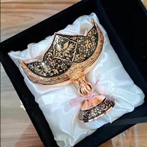 کشکول مسی الماس تراش بغل قلم سایز 2 به همراه باکس جیر