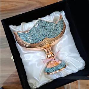 کشکول فیروزه کوبی بغل قلم سایز 2 طرح جدید به همراه باکس جیر