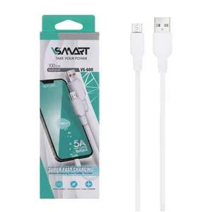 کابل شارژ سریع تایپ سی وی اسمارت مدل VS-600 توان ۶۵ واتی طول ۱ متر