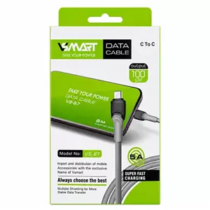 کابل شارژ و انتقال داده Vsmart VS-67 Type-C به Type-C فست شارژ 5 آمپر 1 متری