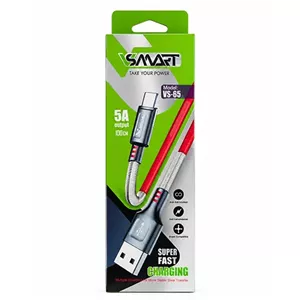 کابل شارژ تایپ C فست شارژ VSMART VS-65 — 5 آمپر، 1 متری