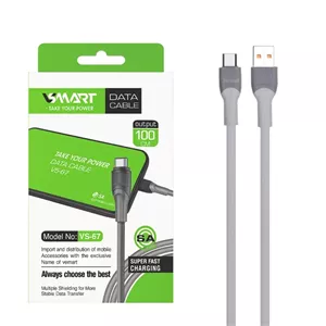 کابل شارژ USB به Type-C وی اسمارت مدل VS-67 فست شارژ 5 آمپر 1 متری