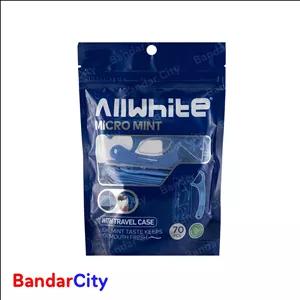 نخ دندان کمانی نعنایی میکرومنت All White بسته 70 عددی | انقضا: 1407.02.29