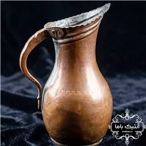 پارچ مسی قاجاری مدل دار کمیاب- ارتفاع26 - کاملاً سالم- قدیمی