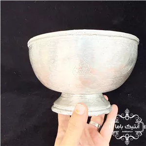 کاسه مسی قاجاری - قطر ۱۸ - سنگین و صاحبه دار - قدیمی