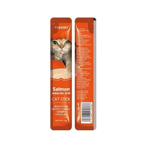 بستنی گربه فنبی با طعم سالمون و میگو ـ Faenbei Care Cream Treat