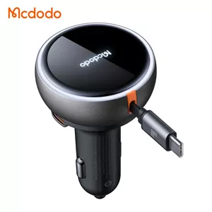 شارژر فندکی 80وات 3 پورت با کابل متصل تایپ سی مک دودو مدل MCDODO CC-4850