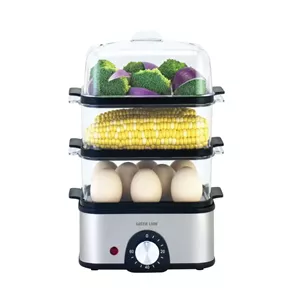 تخم‌مرغ‌پز گرین لاین، Green Lion Egg Cooker, بخارپز تخم‌مرغ 500W، بخارپز سبزیجات، GN3TREGGCKGY، بخارپز سه‌طبقه، دستگاه پخت تخم‌مرغ و بخارپز
