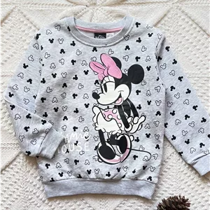 بلوز دخترانه تو پنبه ای طوسی طرح مینی موس Disney