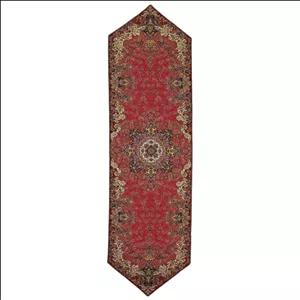 رومیزی رانر ترمه نفیس ابریشم کد TRRA۱۳۰ رنگ قرمز آستر قرمز