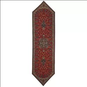 رومیزی رانر ترمه نفیس ابریشم کد TRRA۱۵۱ رنگ قرمز آستر قرمز