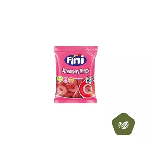 پاستیل حلقه‌ای ترش توت فرنگی بدون گلوتن 90 گرمی فینی