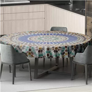 رومیزی طرح شمسه دایره ای مدل D-0044