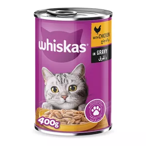 کنسرو غذای گربه Whiskas طعم مرغ در سس