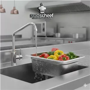 لگن بنماری پانچ استیل یک دوم عمق 15 سانت مکث سیلور