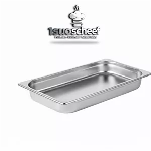 لگن بنماری استیل ۱/۱ عمق ۶.۵ سانتی‌متر برند کنزو (ضخامت ۰.۶ میلی‌متر) درب ندارد