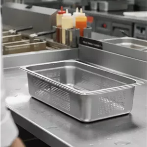 بن‌ماری پانچ استیل یک یکم مکث سیلور | عمق ۱۵ سانتیمتر | ورق ۰.۸ میلیمتر