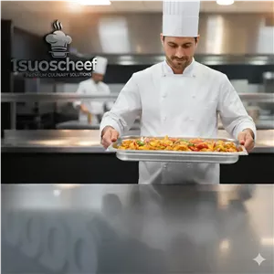 لگن بنماری استیل یک یکم۱/۱  عمق ۲ سانتیمتر برند مکث سیلور ورق 0/8