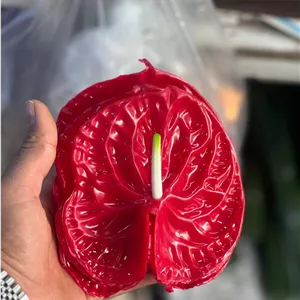 آنتوریوم(انتوریوم) مصنوعی ژله ای رنگ قرمز 5عددی