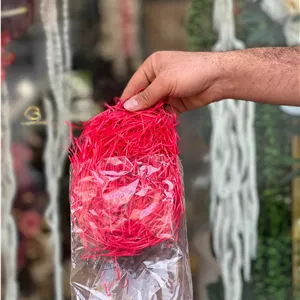 پوشال تزئینی رنگ قرمز بسته یک عددی