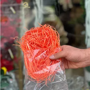 پوشال تزئینی رنگ نارنجی بسته یک عددی